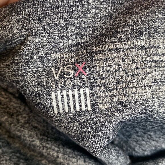 Victoria's Secret- Knockout Capri in Marled marled grey/black-Size medium - Picture 7 of 11